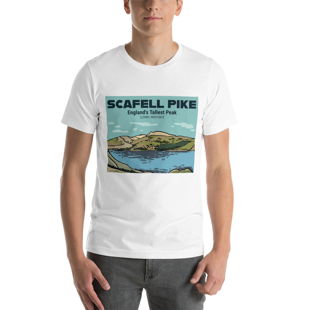 Vivid Scafell Pike Landscape t-shirt - Unisex Organic Cotton